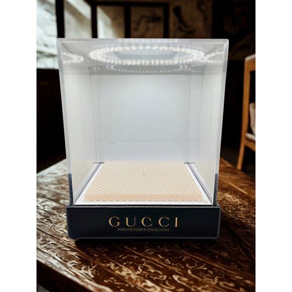 Gucci Other - Gucci Diamantissima Watch Display Box Case Black Acrylic Extremely Rare